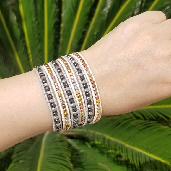 NEW Handmade 3 Wrap Bracelet Katie Soleil - Picture 3 of 4